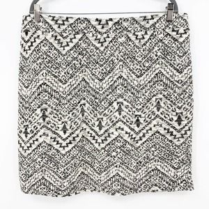 Maurices Sweater Mini Skirt Plus Size 2 Ethnic Striped Metallic Shimmer Knitted